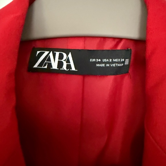Zara Red Women's Blazer - Picture 7 of 8